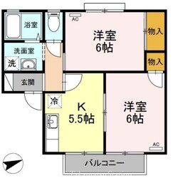 河野ハイツの物件間取画像